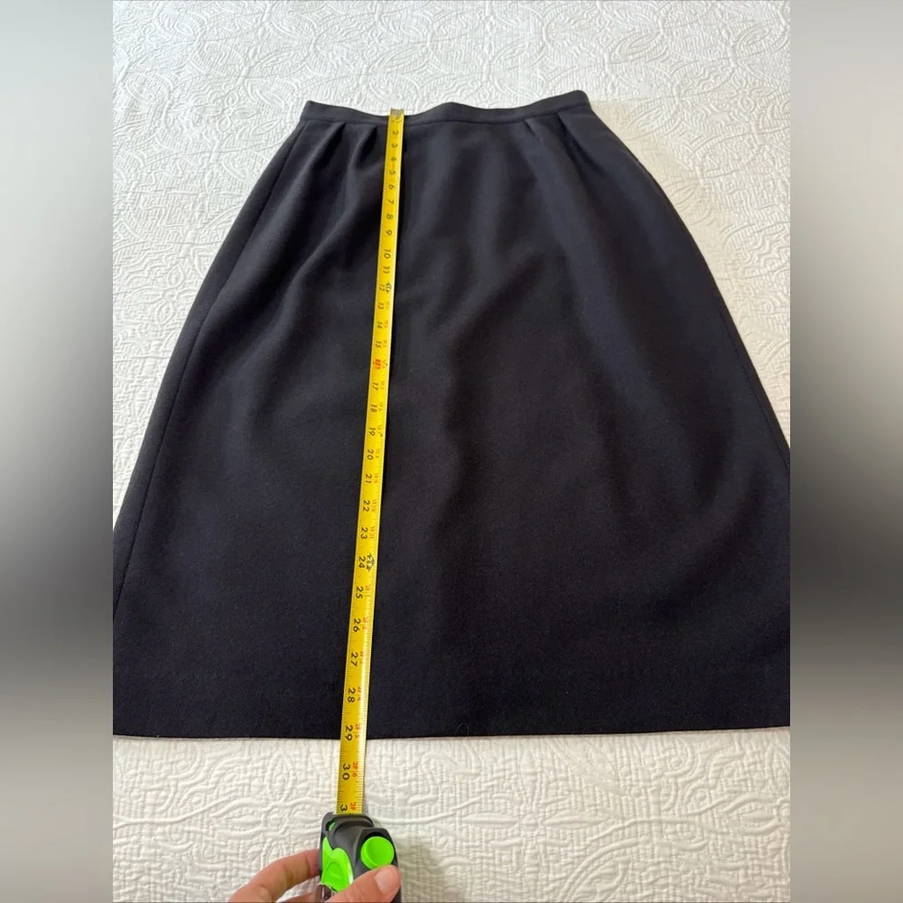 Wool Pencil‎ Skirt Women’s Sz 13-14 Black Hemdall Preppy Career Business Corp